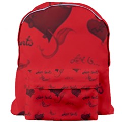 Wonderful Pattern Of Hearts Giant Full Print Backpack by FantasyWorld7