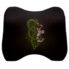 Pepe The Frog Rare Celtic Viking Norse Dragon Pattern Deus Vult Medieval Wojak Crusader Velour Head Support Cushion by snek