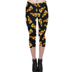 Pizza Doodle Capri Leggings  by trulycreative