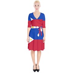 Philippines Flag Filipino Flag Wrap Up Cocktail Dress by FlagGallery