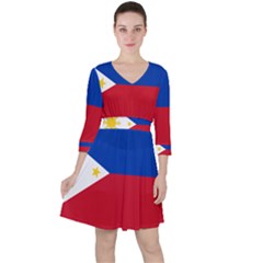 Philippines Flag Filipino Flag Ruffle Dress by FlagGallery