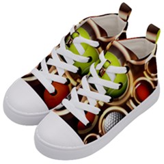 Sport Ball Tennis Golf Football Kids  Mid-top Canvas Sneakers by HermanTelo