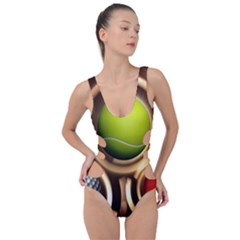 Sport Ball Tennis Golf Football Side Cut Out Swimsuit by HermanTelo