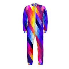 Abstract Blue Background Colorful Pattern Onepiece Jumpsuit (kids) by HermanTelo