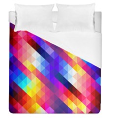 Abstract Blue Background Colorful Pattern Duvet Cover (queen Size) by HermanTelo