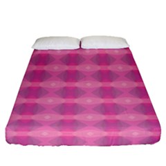 Pink Fitted Sheet (queen Size) by HermanTelo