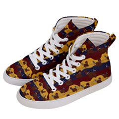 Turkey Pattern Women s Hi-top Skate Sneakers by bloomingvinedesign