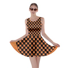 Heart Chess Board Checkerboard Skater Dress by HermanTelo