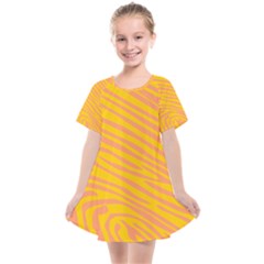 Pattern Texture Yellow Kids  Smock Dress by HermanTelo