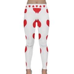 Heart Red Love Valentines Day Classic Yoga Leggings by HermanTelo