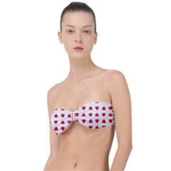 Heart Red Love Valentines Day Classic Bandeau Bikini Top  by HermanTelo