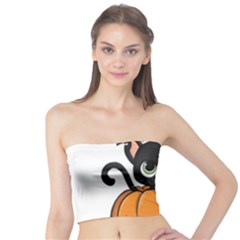 Halloween Cute Cat Tube Top by HermanTelo