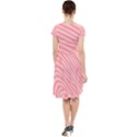 Pattern Texture Pink Cap Sleeve Midi Dress View2