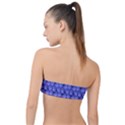 Pattern Texture Feet Dog Blue Classic Bandeau Bikini Top  View2