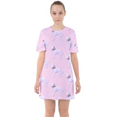 Dogs Pets Anima Animal Cute Sixties Short Sleeve Mini Dress by HermanTelo