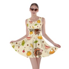 Thanksgiving Turkey Pattern Skater Dress by Valentinaart