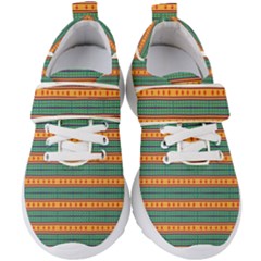 Background Texture Fabric Kids  Velcro Strap Shoes by Mariart