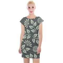 Flowers Pattern Spring Nature Cap Sleeve Bodycon Dress by HermanTelo