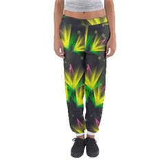 Floral Abstract Lines Women s Jogger Sweatpants by HermanTelo