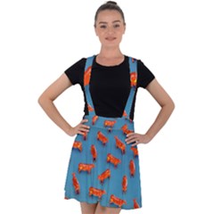 Illustrations Cow Agriculture Livestock Velvet Suspender Skater Skirt by HermanTelo