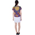 Night Moon Flora Background Women s Mesh Sports Top View2