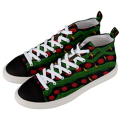 Pumkin Time Maybe Halloween Men s Mid-top Canvas Sneakers by pepitasart