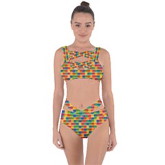 Background Colorful Abstract Bandaged Up Bikini Set  by HermanTelo