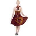 Beautiful Heart With Leaves Halter Party Swing Dress  View2