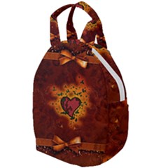 Beautiful Heart With Leaves Travel Backpacks by FantasyWorld7