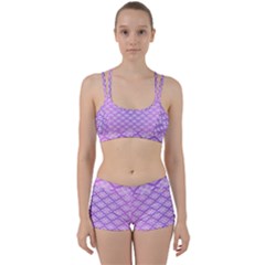 Pattern Texture Geometric Purple Perfect Fit Gym Set by Mariart