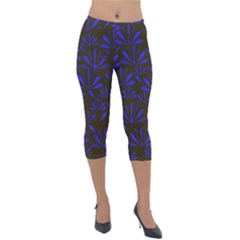 Zappwaits Flower Lightweight Velour Capri Leggings  by zappwaits