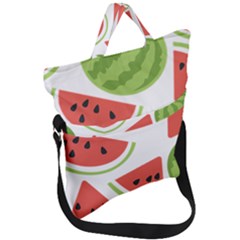 Watermelon Juice Auglis Clip Art Watermelon Fold Over Handle Tote Bag by Vaneshart