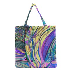 Happpy (4) Grocery Tote Bag by nicholakarma