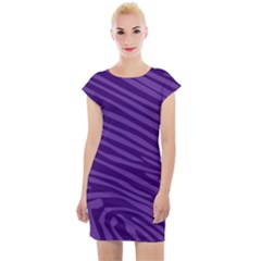 Pattern Texture Purple Cap Sleeve Bodycon Dress by Mariart