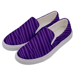 Pattern Texture Purple Men s Canvas Slip Ons by Mariart