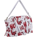 Christmas Watercolor hohoho red handdrawn holiday organic and naive pattern Canvas Crossbody Bag View1