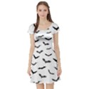 Bats Pattern Short Sleeve Skater Dress View1