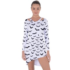 Bats Pattern Asymmetric Cut-out Shift Dress by Sobalvarro