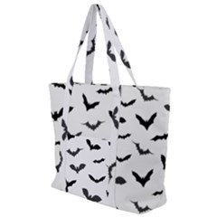 Bats Pattern Zip Up Canvas Bag by Sobalvarro