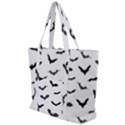 Bats Pattern Zip Up Canvas Bag View1