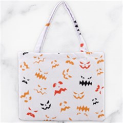 Pumpkin Faces Pattern Mini Tote Bag by Sobalvarro