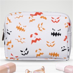 Pumpkin Faces Pattern Make Up Pouch (medium) by Sobalvarro