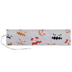 Pumpkin Faces Pattern Roll Up Canvas Pencil Holder (l) by Sobalvarro