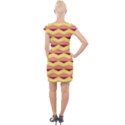 Background Colorful Chevron Cap Sleeve Bodycon Dress View2