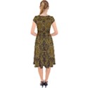 Stars For A Cool Medieval Golden Star Cap Sleeve Front Wrap Midi Dress View2