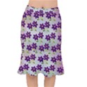 Purple Flower Short Mermaid Skirt View1