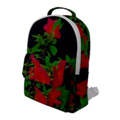 Dark Pop Art Floral Poster Flap Pocket Backpack (large) by dflcprintsclothing