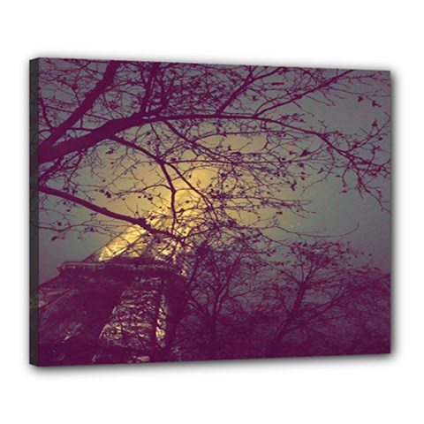 Tour Eiffel Paris Paysage Canvas 20  X 16  (stretched) by kcreatif