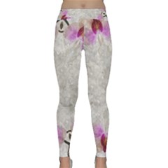 Orchidées Fleurs Abstrait Classic Yoga Leggings by kcreatif