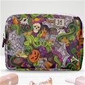 Halloween Doodle Vector Seamless Pattern Make Up Pouch (Medium) View1